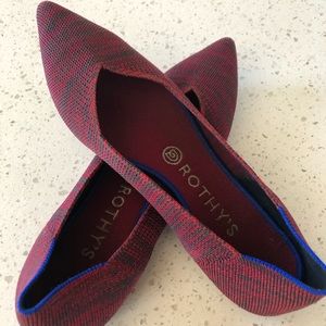 Rothy’s “The Point,” Size 9, Crimson Heather